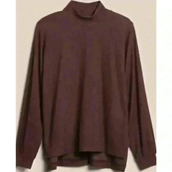 Banana Republic Brushed Marled Mock-Neck Sweatshirt - Picture 6 of 7